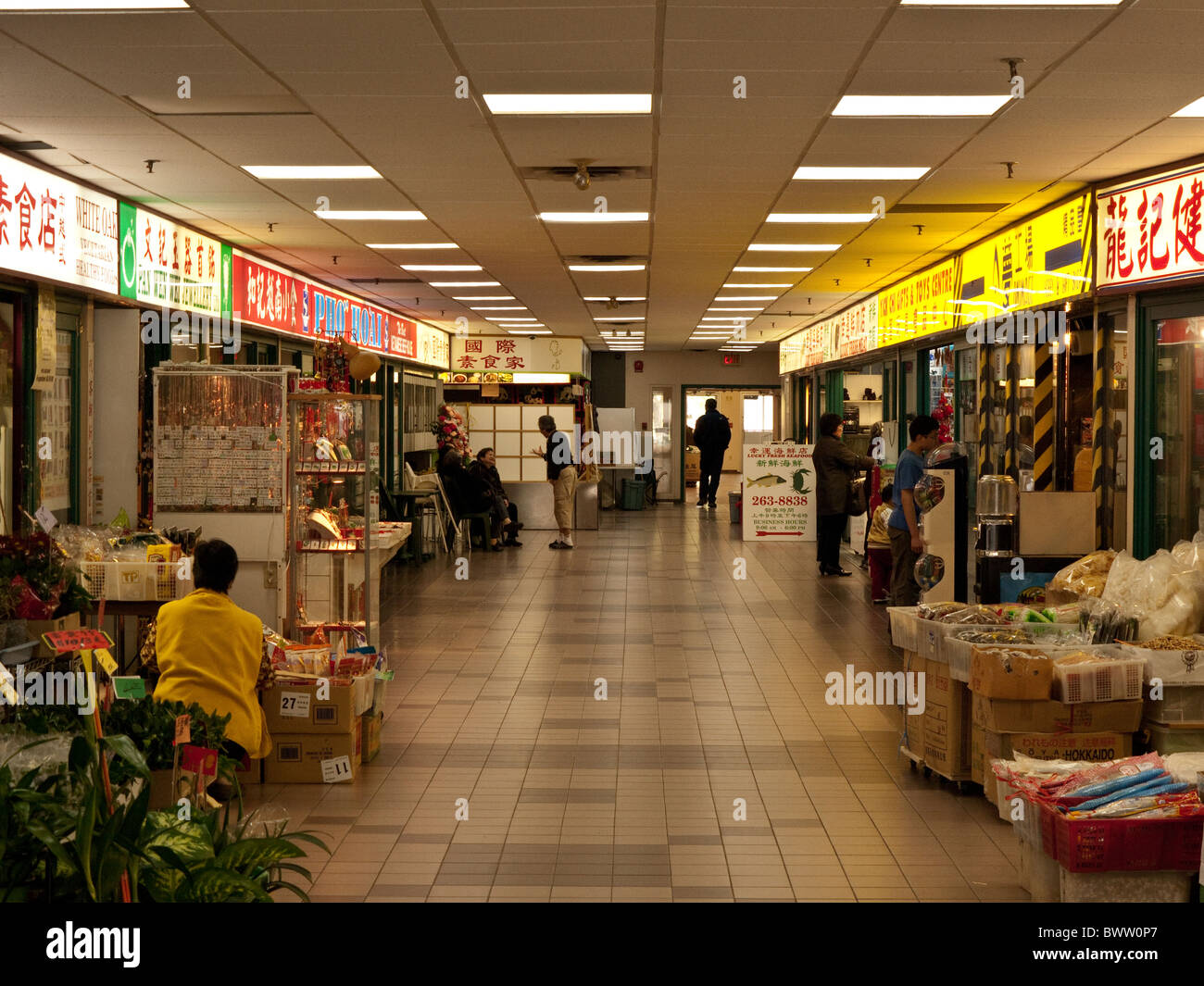 Shopping Center, Chinatown, Calgary, Kanada, September 2010 Stockfoto