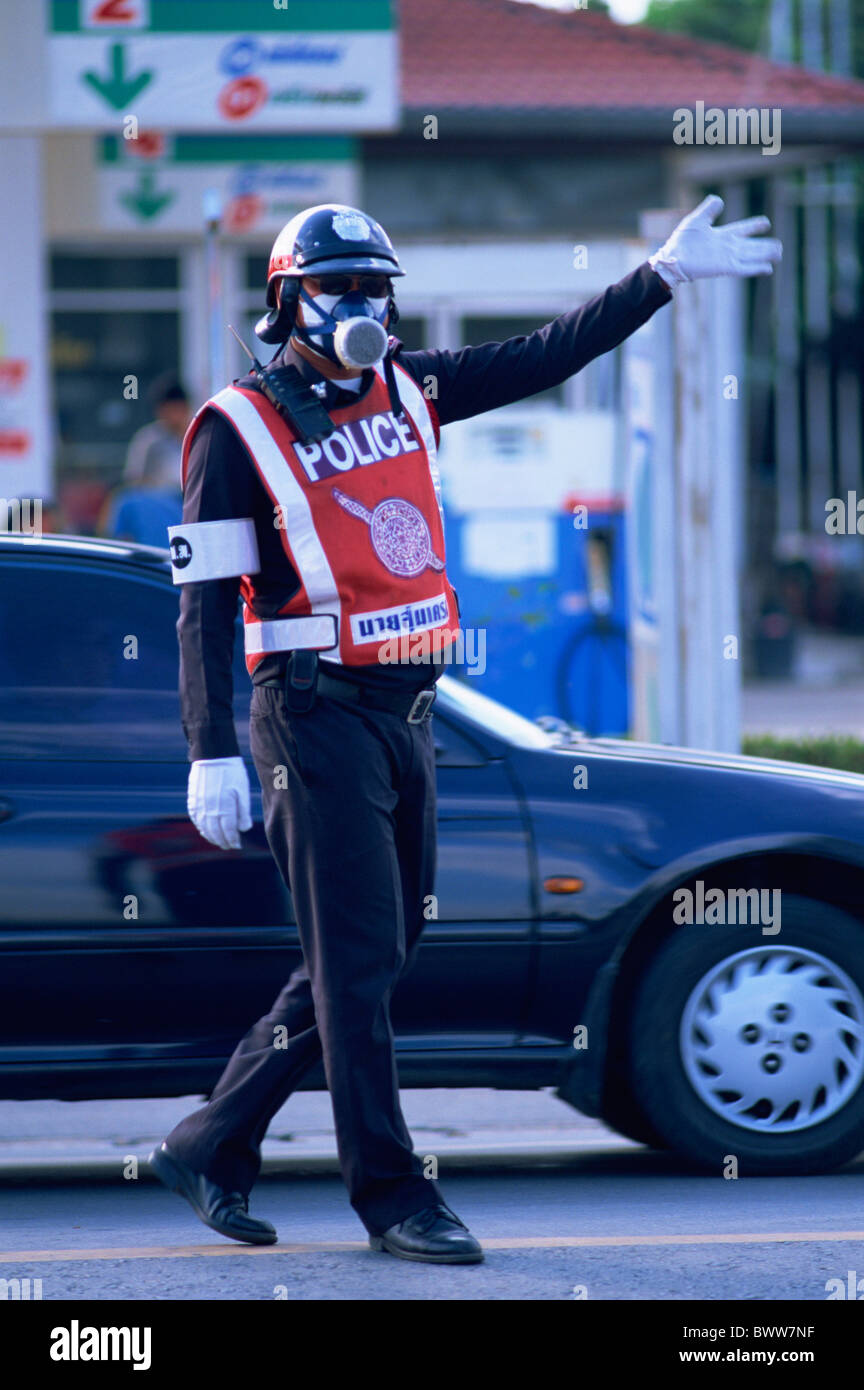 Asien Thailand nördlichen Thailand Asien Chiang Mai Polizisten Polizisten Verkehr Polizei Verkehr Patrouille Verkehr Ki Stockfoto