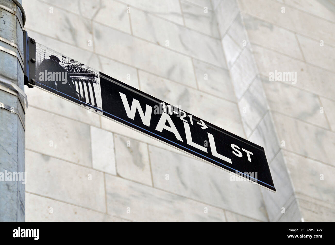 USA Amerika USA Nordamerika New York Stadt Straße Zeichen Börse Wall Street Manhattan United S Stockfoto