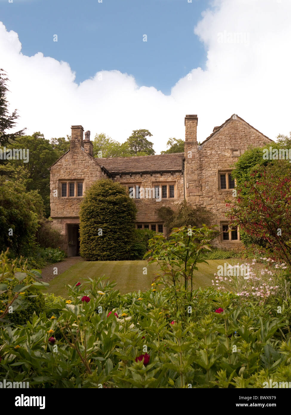 Park-Halle das Pendle Heritage Centre in Barrowford in Lancashire, England. Wohnhaus der Familie Bannister Stockfoto