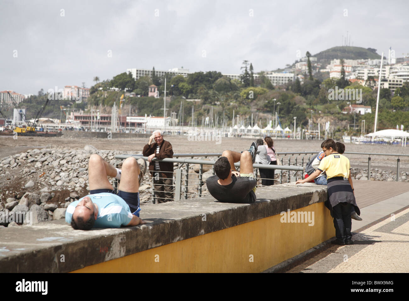 Portugal Madeira Funchal Promenade Stockfoto