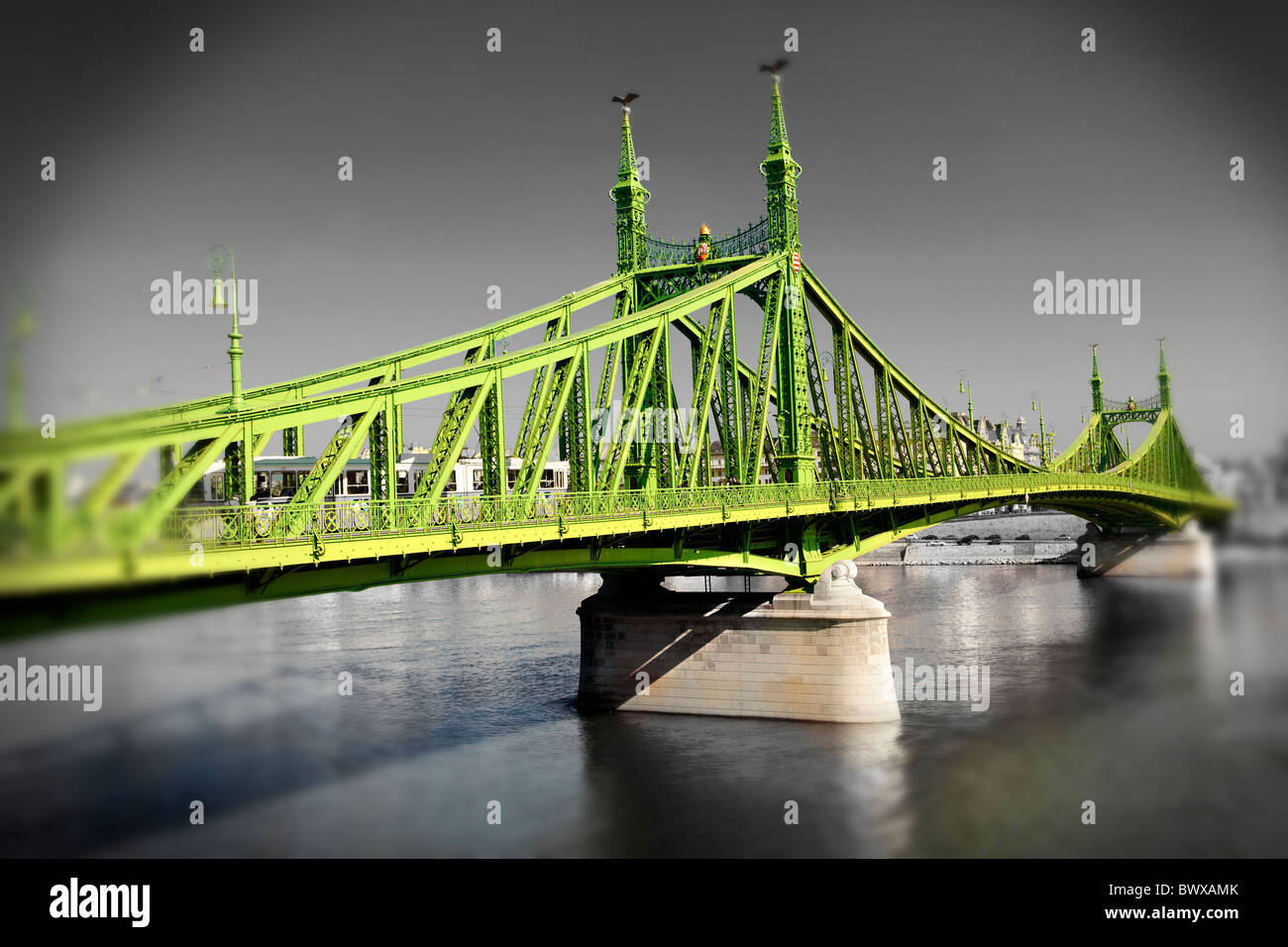 Freiheit oder Freiheitsbrücke (Szabadság híd,). Budapest, Ungarn Stockfoto