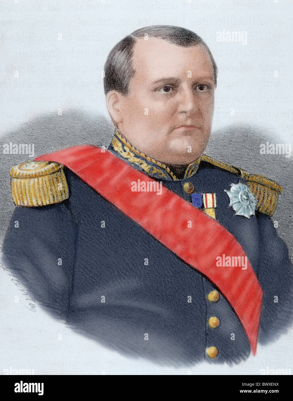 Bonaparte, Eugene Louis Napoleon (1856-1879). Französischer Prinz. Sohn von Napoleon III und Kaiserin Eugenie. Farbige Gravur. Stockfoto