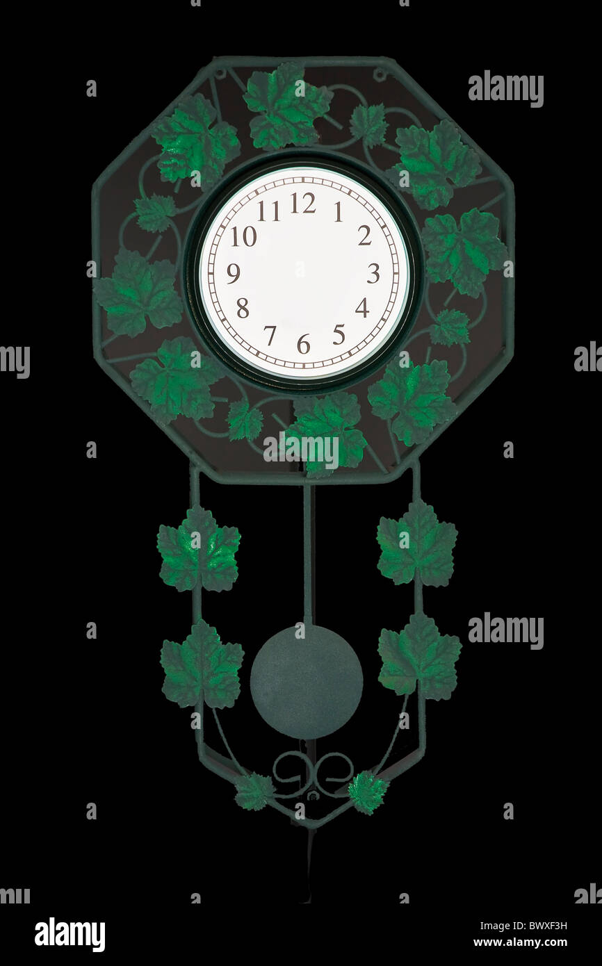 Zeitlose Pendeluhr ohne Hände oder Zahlen Stockfoto