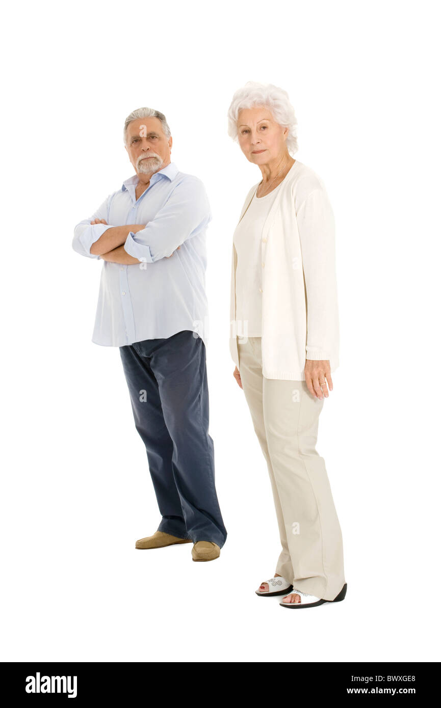 älteres Ehepaar lächelnd Stockfoto