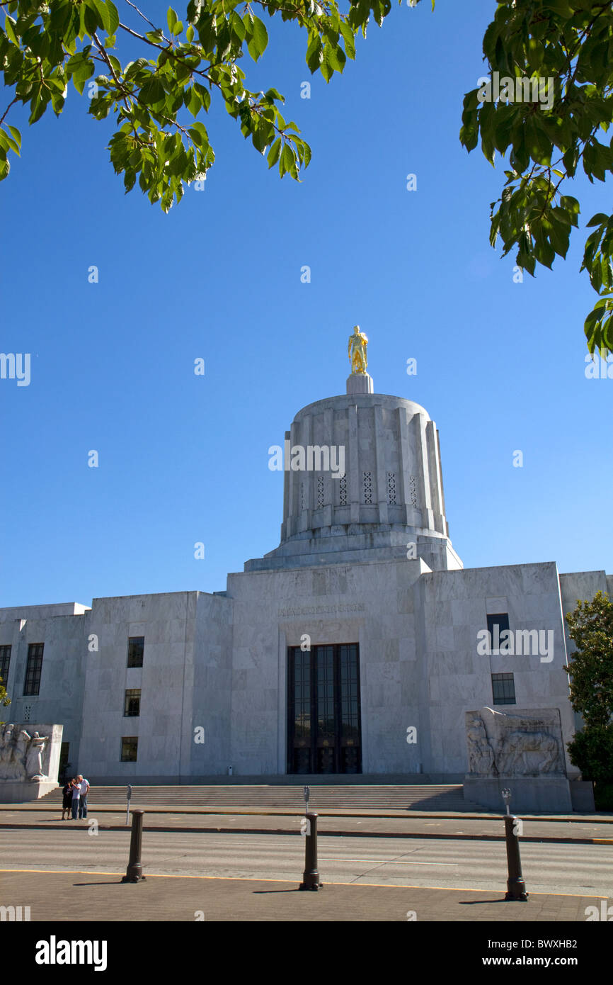 Das Oregon State Capitol Gebäude befindet sich in Salem, Oregon, USA. Stockfoto