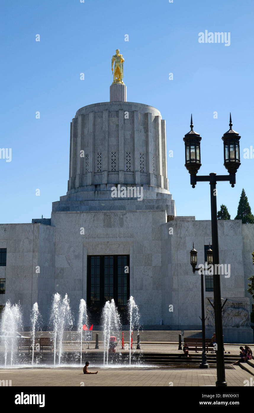 Das Oregon State Capitol Gebäude befindet sich in Salem, Oregon, USA. Stockfoto