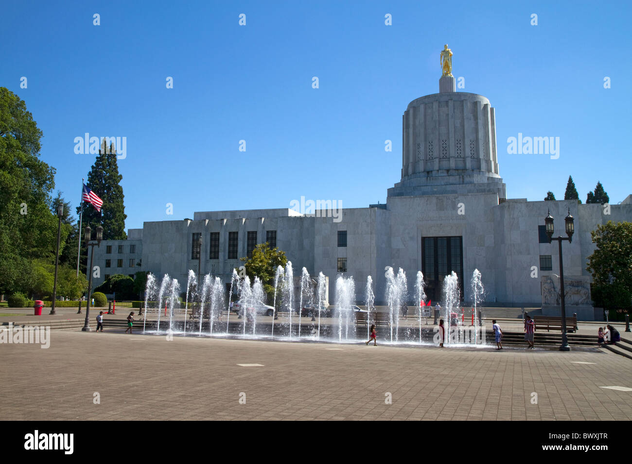 Das Oregon State Capitol Gebäude befindet sich in Salem, Oregon, USA. Stockfoto