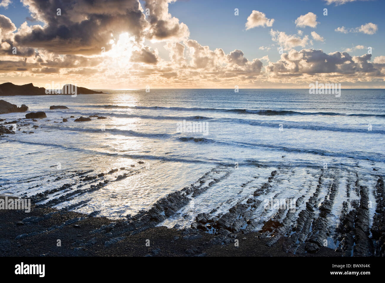 Welcombe Mund, Devon, UK Stockfoto