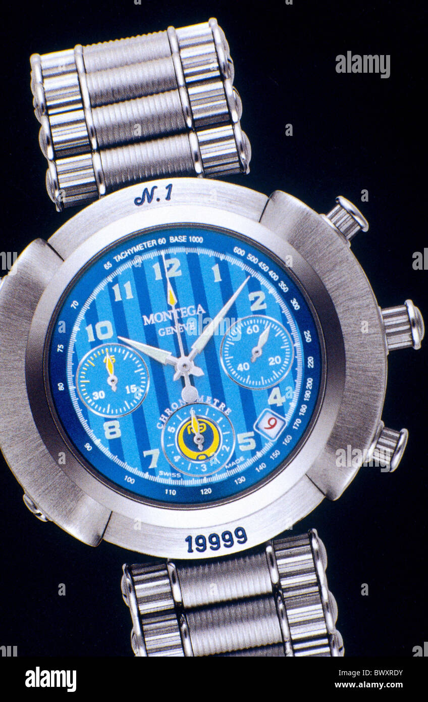 Armbanduhr Uhr Watch deluxe Chronograph Geneve luxuriöse Montega R9 Sport Uhr Uhren Uhren Stockfoto