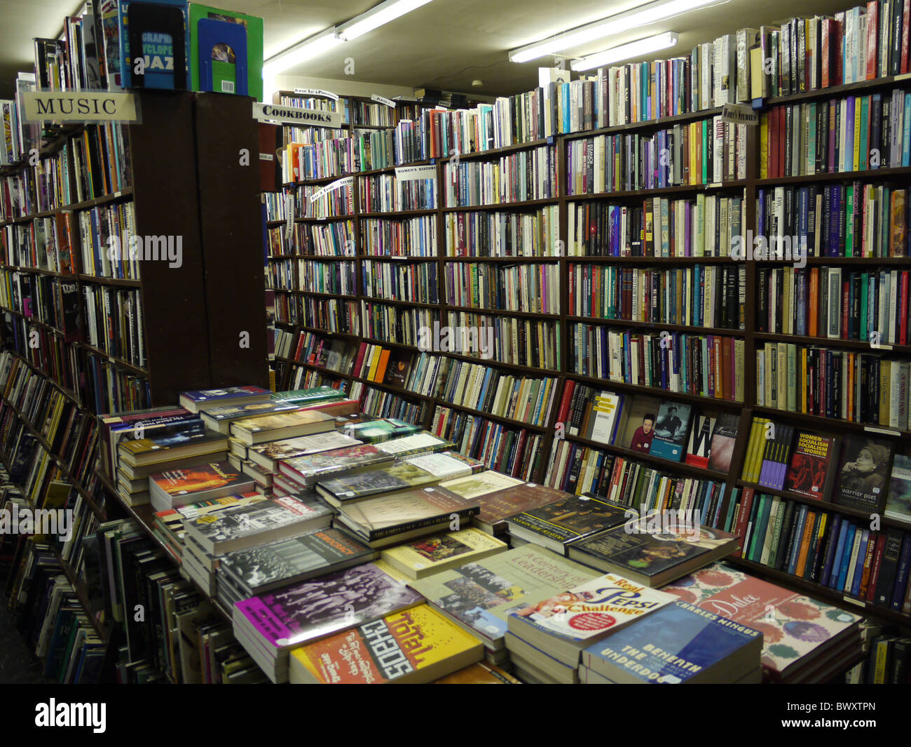 Gelehrte benutzten Buchhandlung Stockfoto