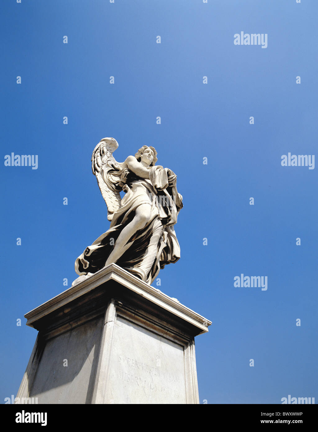 Engels-Statue Italien Europa Rom Engel Brücke Stockfoto