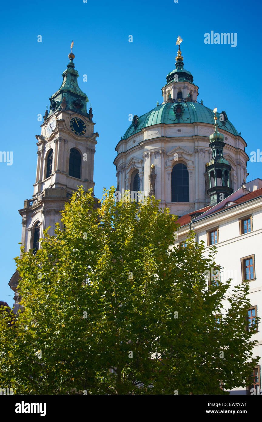 St. Nikolaus Kirche, Mala Strana, Prag, Tschechische Republik Stockfoto