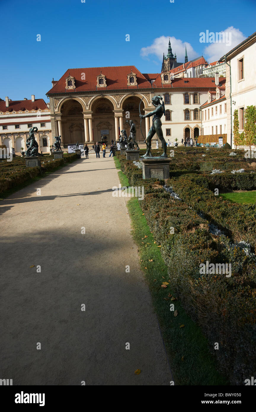 Wallenstein-Palais, Wallenstein-Gärten, Kleinseite, Valdstejnska Zahrada, Valdstejnsky Palac, Prag, Tschechische Republik Stockfoto