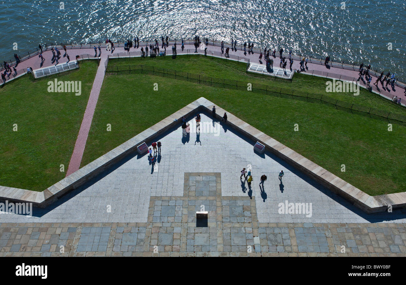 USA, New York, Menschen in Liberty Island Stockfoto