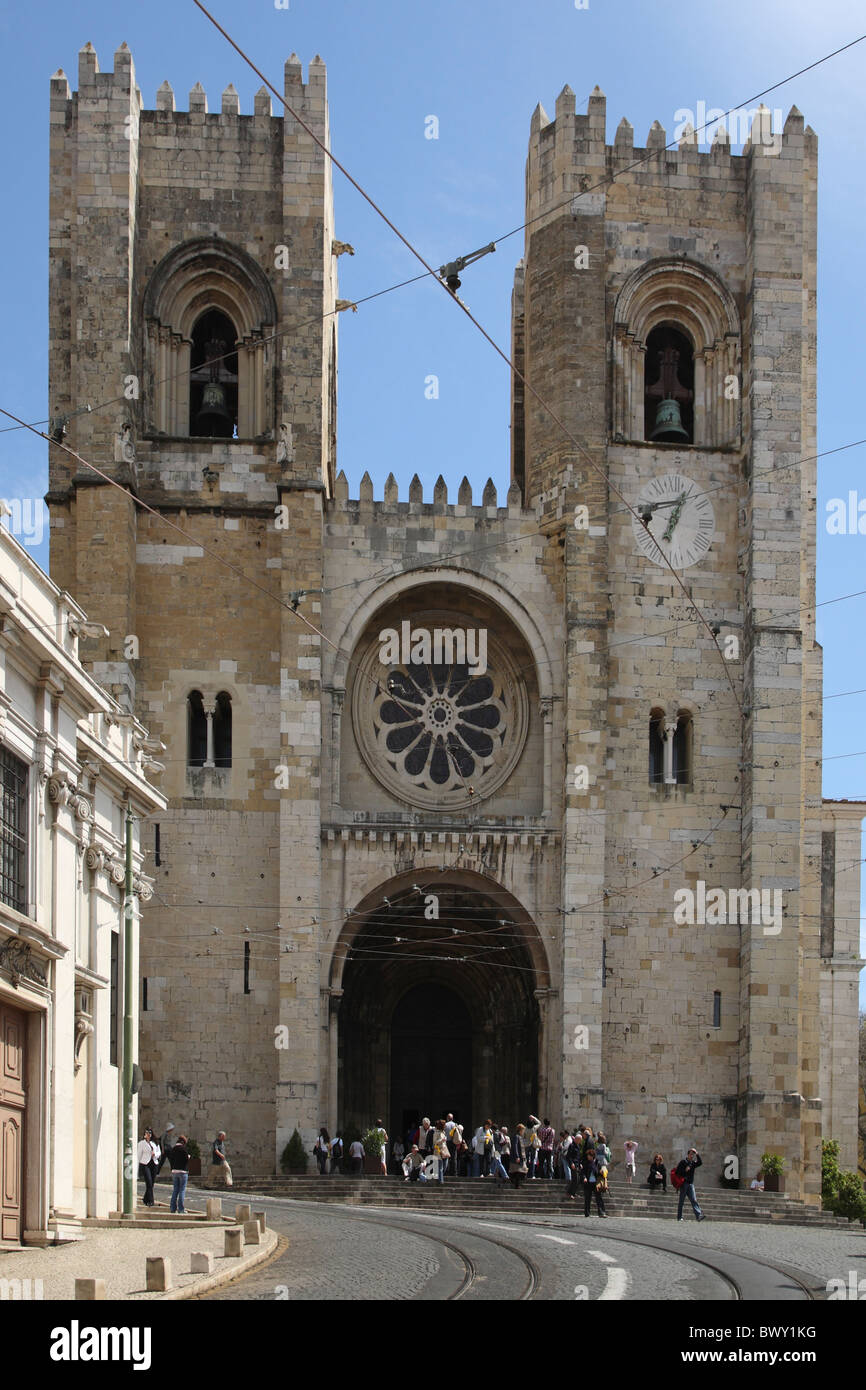 Portugal Lissabon Lissabon Lisboa Se Patrizierhaeuser Kathedrale Stockfoto