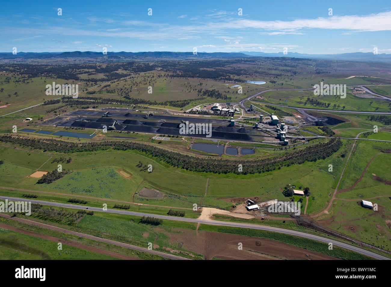Hunter Valley Kohlebergwerk NSW Australia Stockfoto