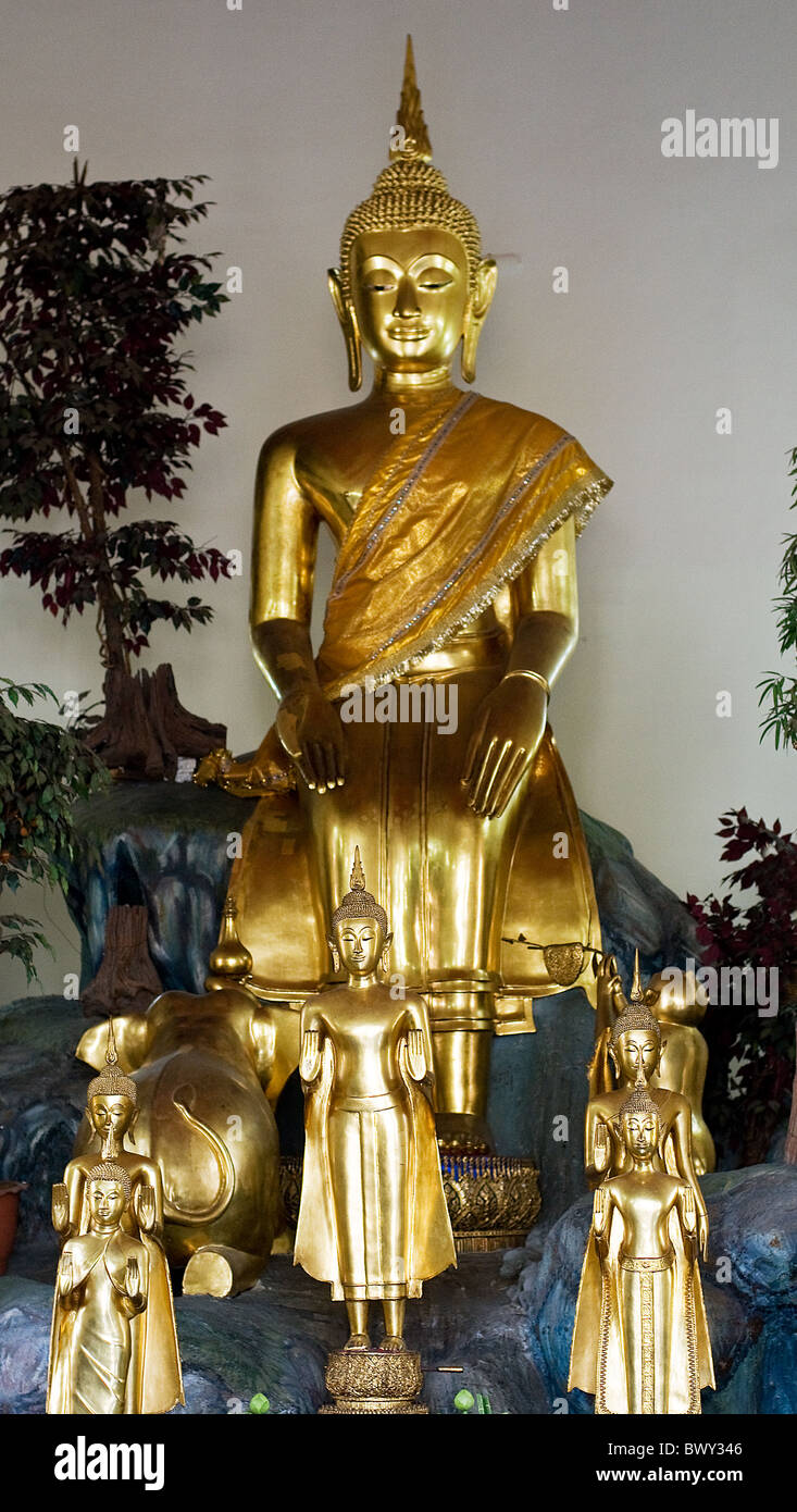 Thailand Wat Pho - eine Statue im Wat Pho Tempel in Bangkok, Thailand Südostasien. Stockfoto