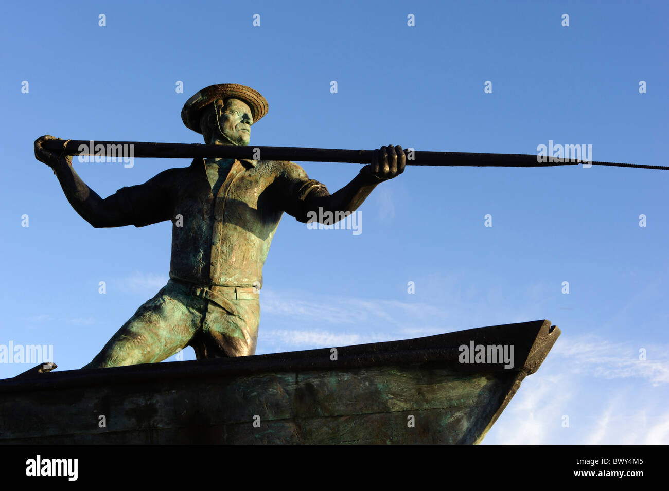 Whaler Denkmal in Sao Roque/Cais de Pico, Insel Pico, Azoren Stockfoto