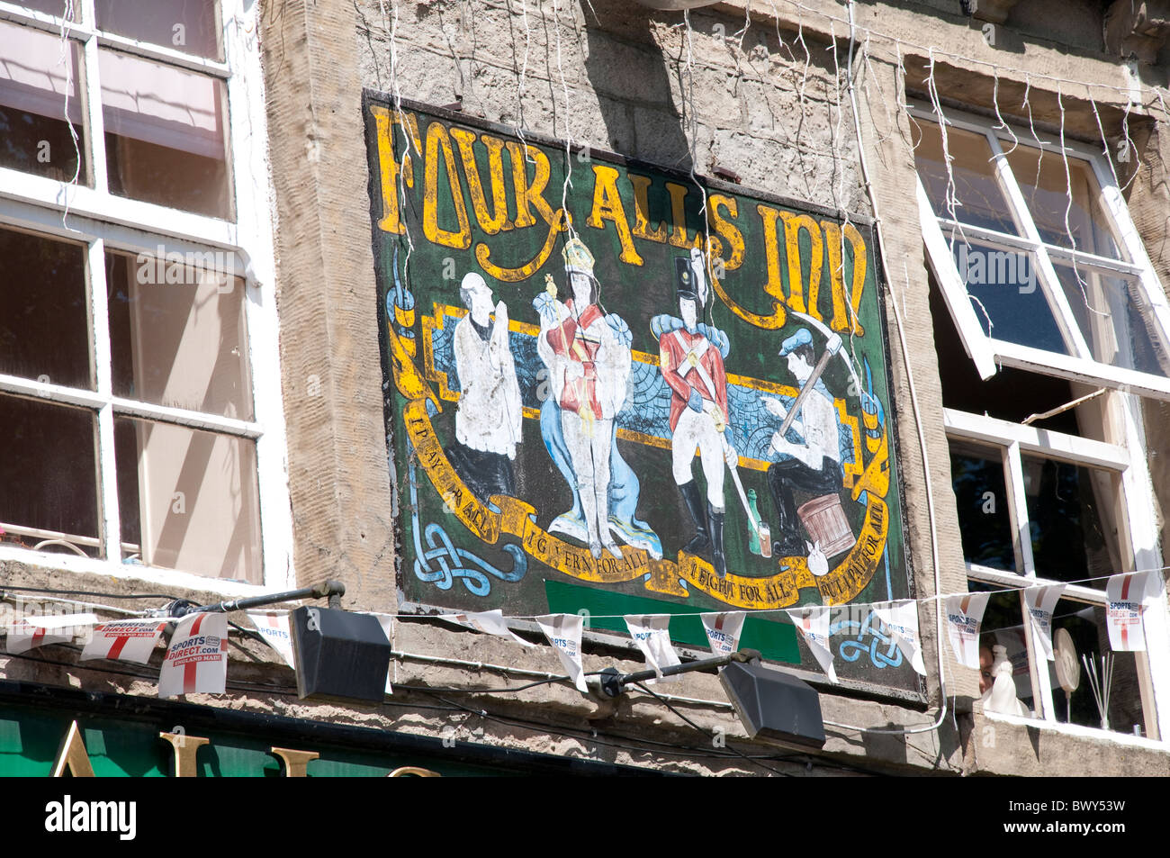 Die vier Alls Pub in Higham Dorf in Lancashire England Stockfoto