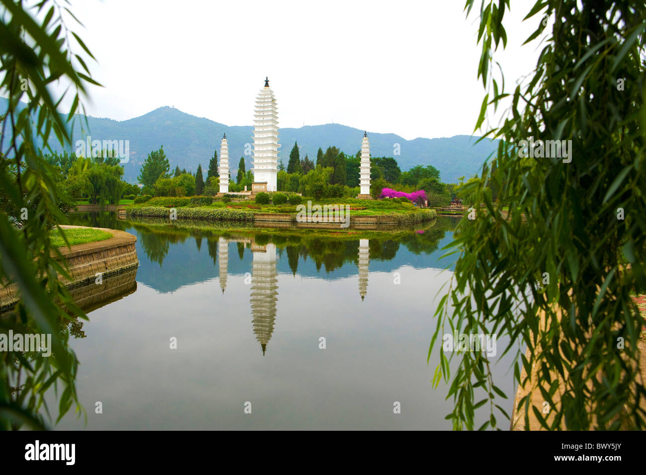 Die drei Pagoden, Dali, Yunnan Provinz, China Stockfoto