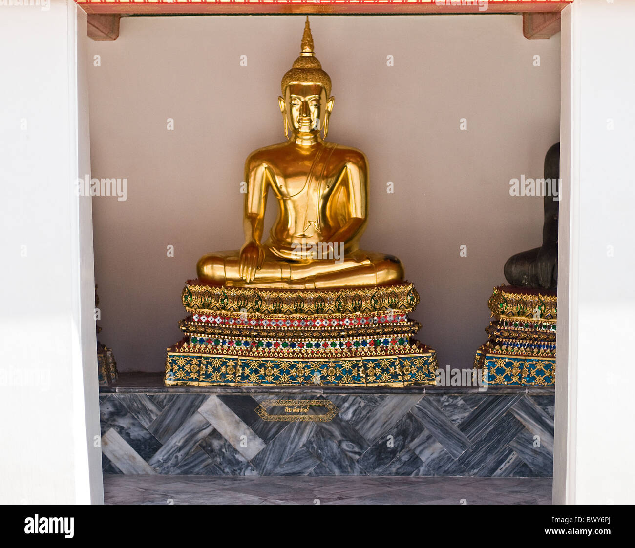 Eine Buddha-Statue in Bangkok in Thailand in Südostasien. Stockfoto