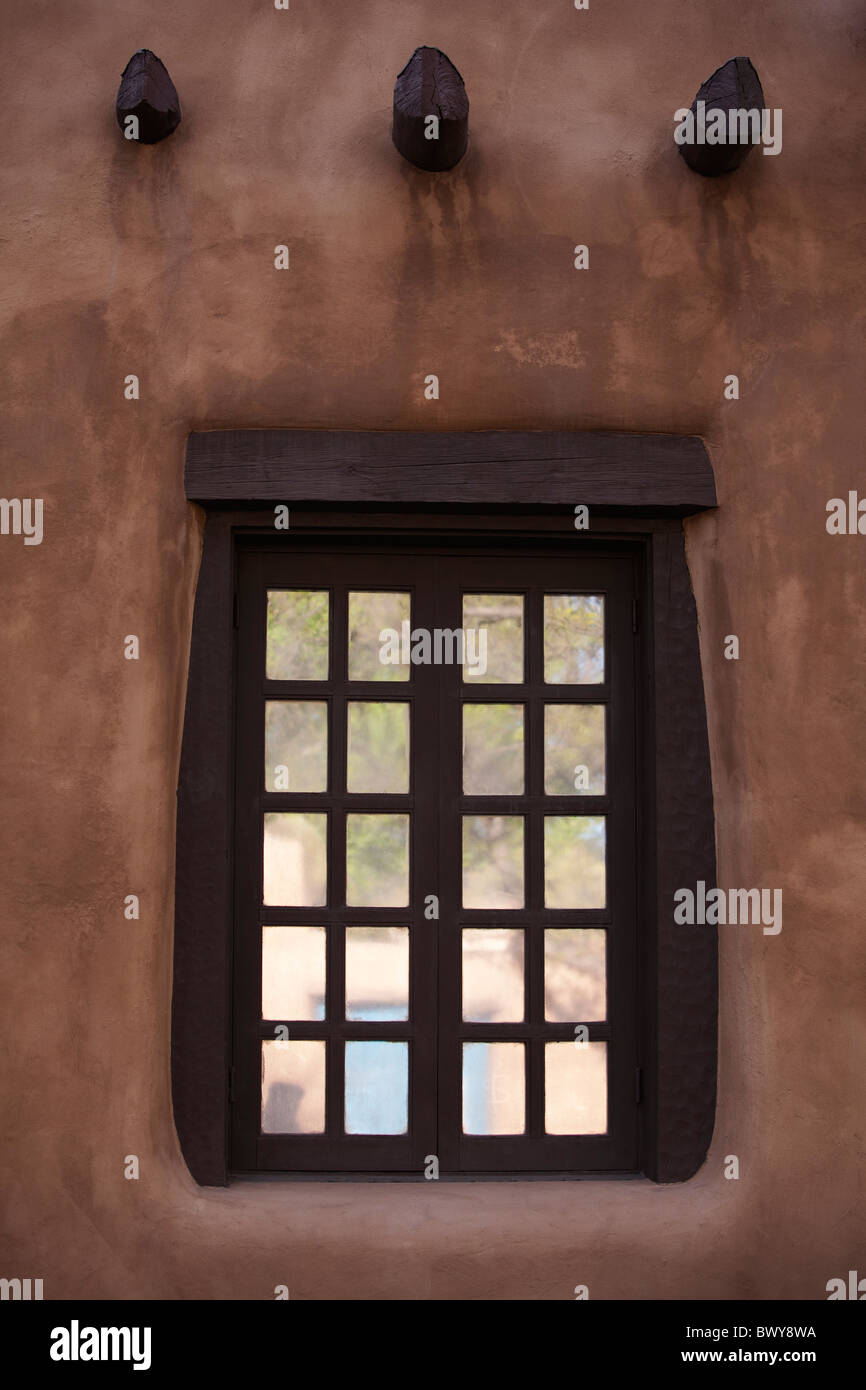 Close-up-Fenster, Santa Fe, New Mexico, USA Stockfoto
