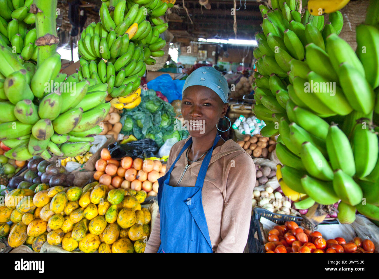 Neuen Stadtpark Ngara Hausierer Markt, Nairobi, Kenia Stockfoto