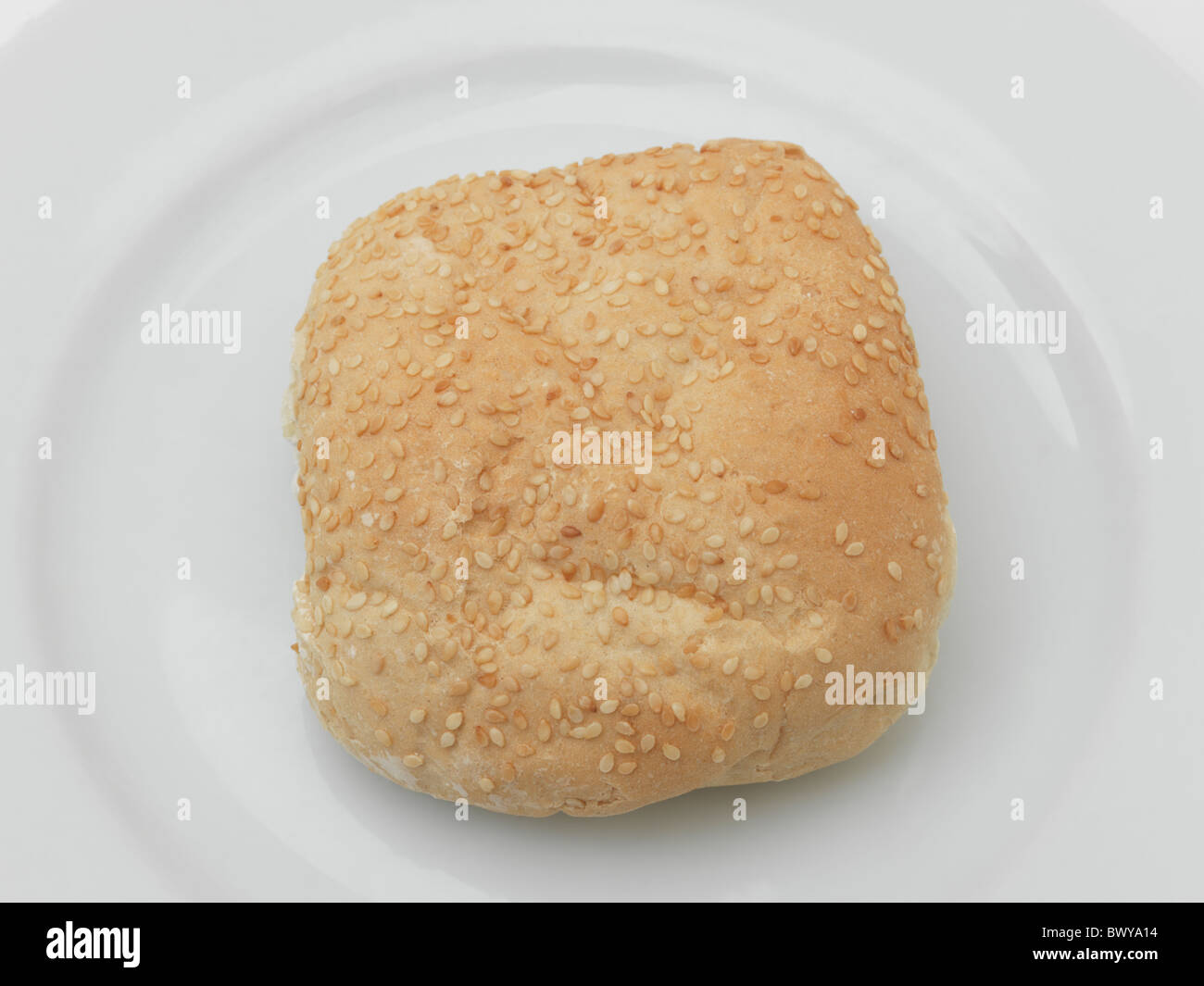 Weiße Burger Bun Stockfoto
