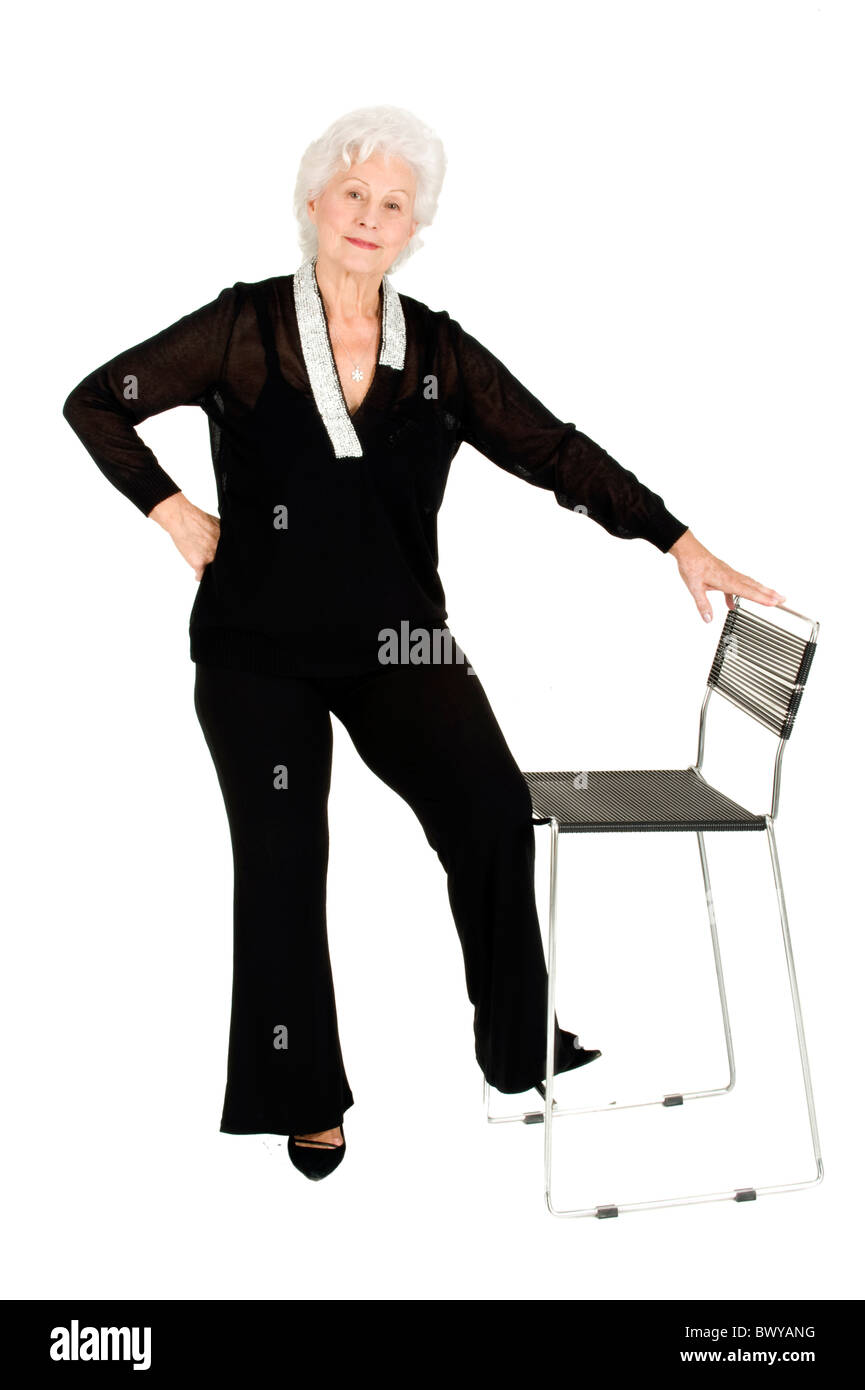 elegante Seniorin Stockfoto