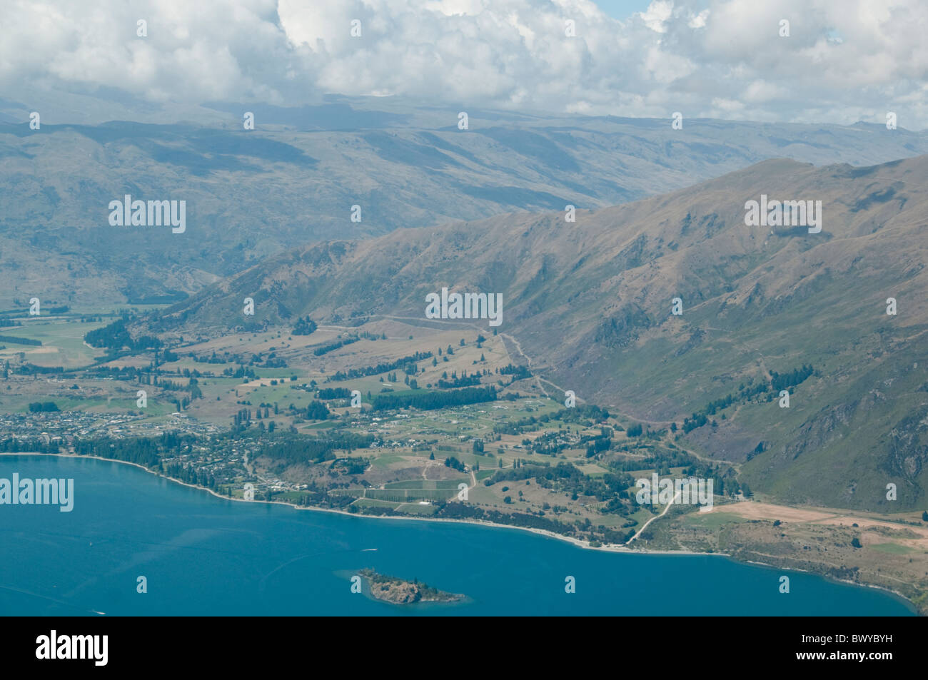 Südalpen, Wanaka, Lake, Welterbe-Status, steilen vergletscherten Tälern, Fiordland-Nationalpark, Südinsel, Neuseeland Stockfoto