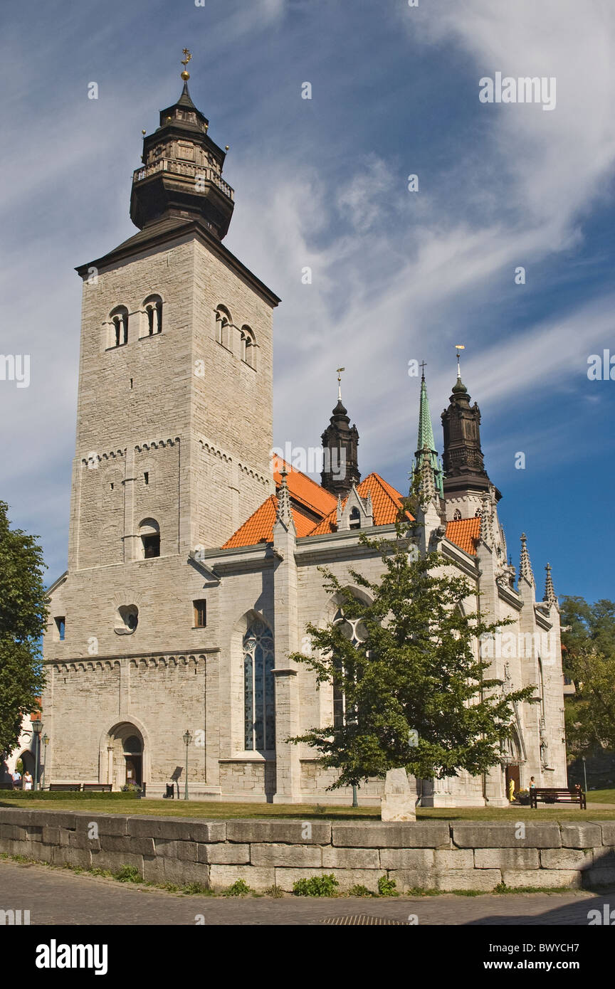 Europa Schweden Gotland Visby Svenska Kyrkan St. Nicolaus lutherische Kathedrale Stockfoto