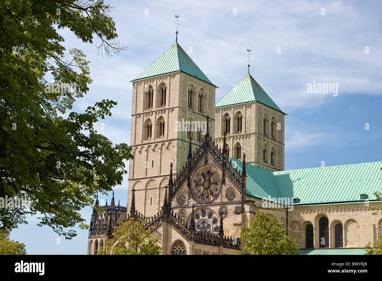 die berühmte Kathedrale st. Paulus in Münster, Deutschland. Stockfoto