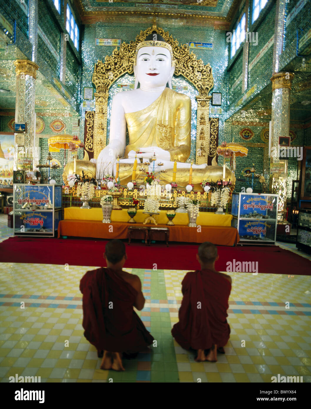 Burma Asien Buddha-Statue Buddhismus Burma Kultur Kultur Mönche Myanmar keine Modell-Freigabe-Religion Sagaing Stockfoto