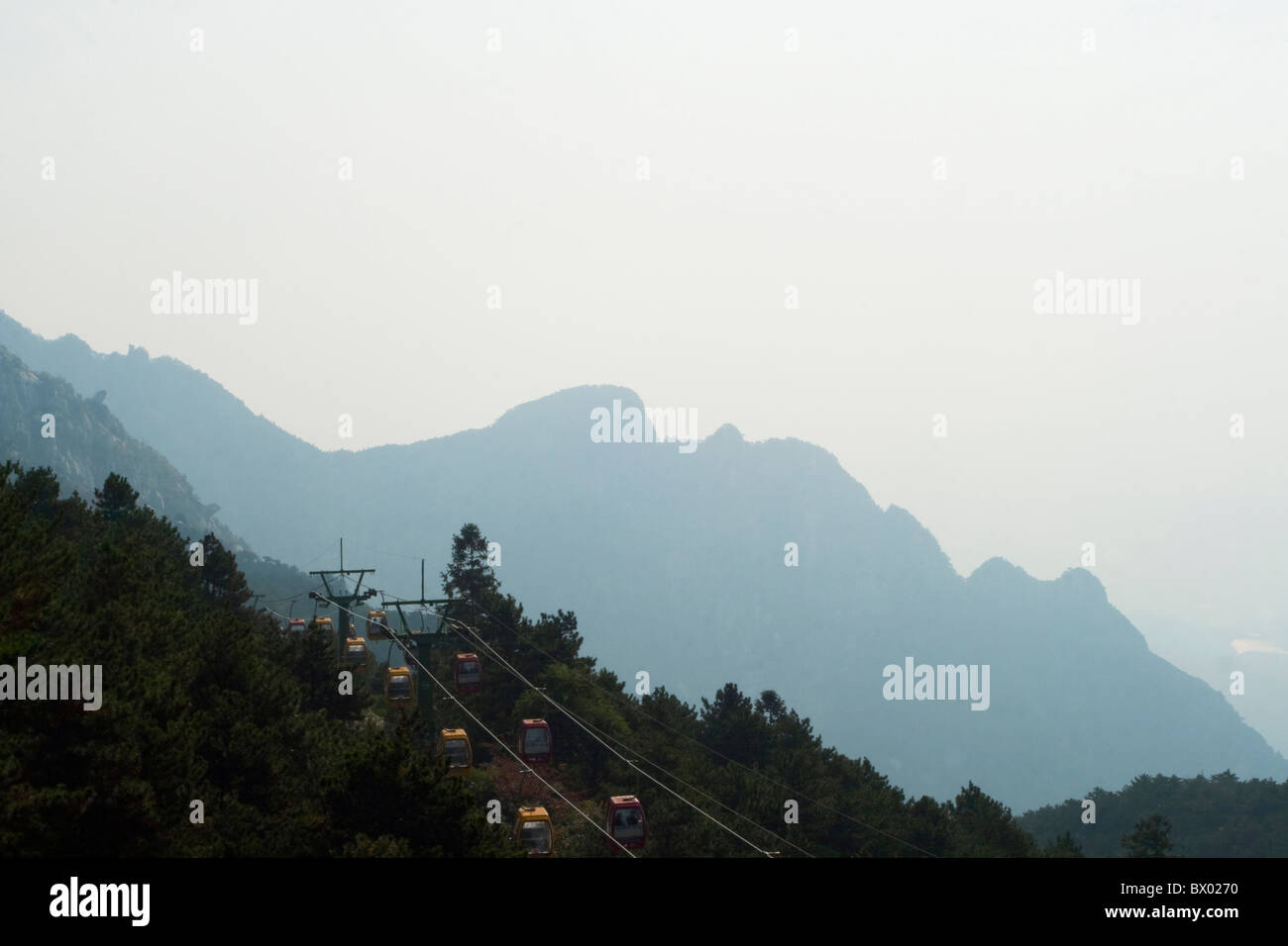 Bergbahn in Mt. Lushan globalen Geopark, Jiujiang, Jiangxi Provinz, China Stockfoto