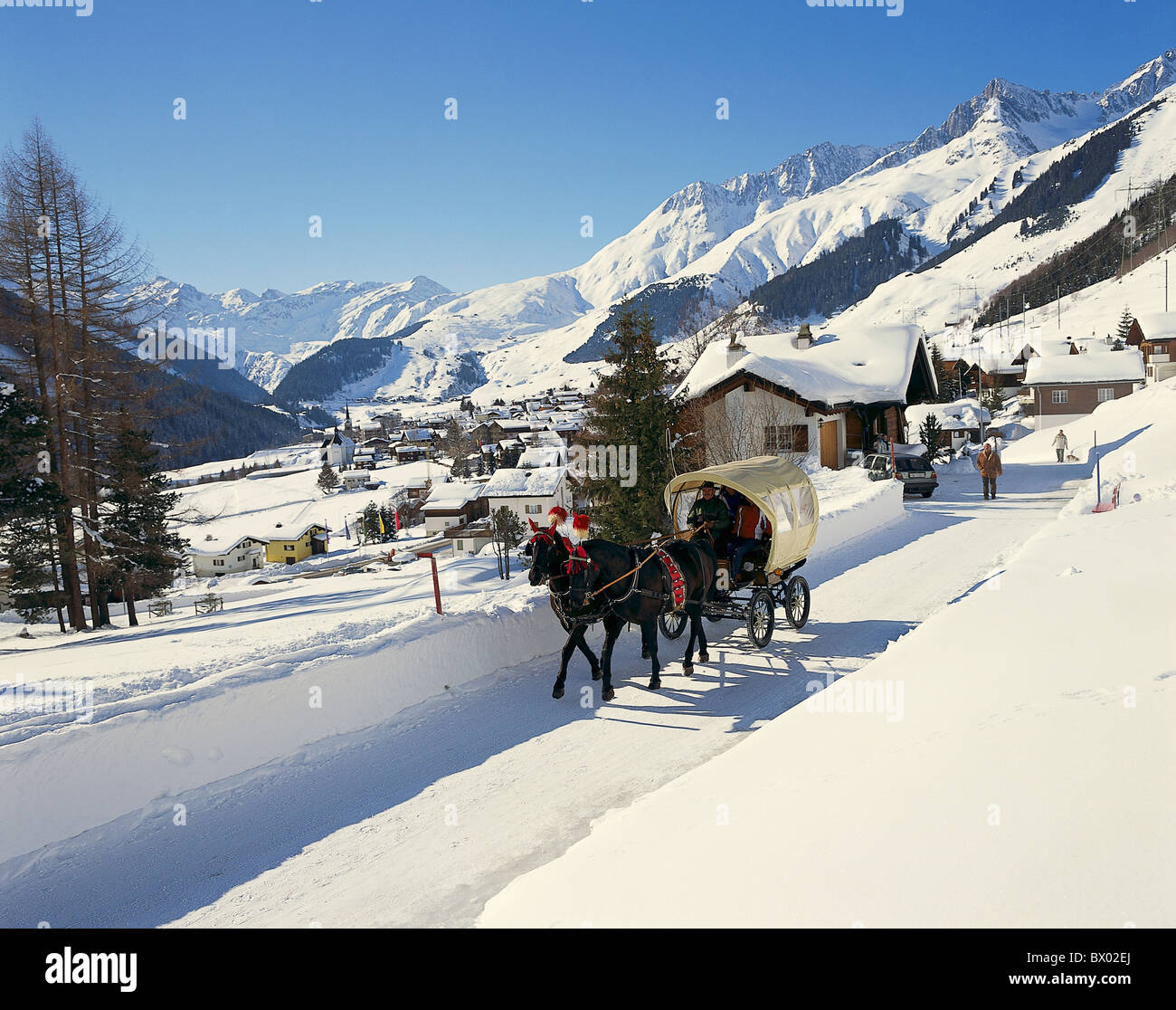 Switzerland Europe Graubünden Sedrun Winter Stockfotos und -bilder Kaufen -  Alamy