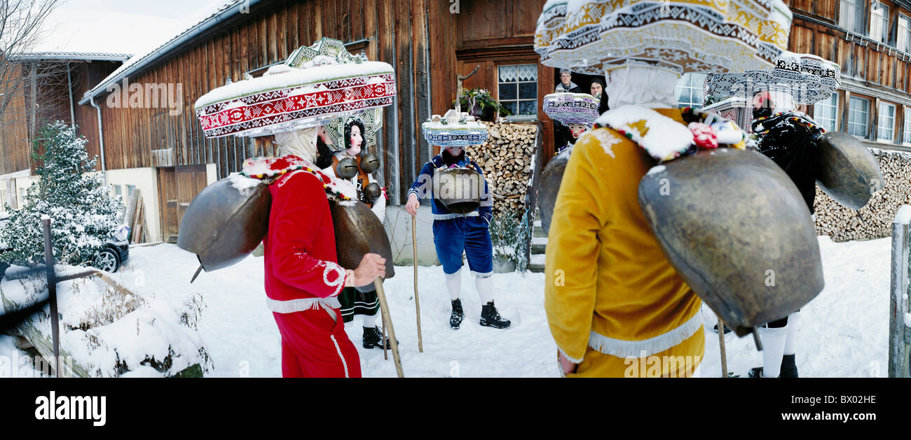 Bauernhaus besuchen Tradition Folklore Kanton Appenzell Schweiz Europa Panorama Stein Silvester Einsiedler Stockfoto