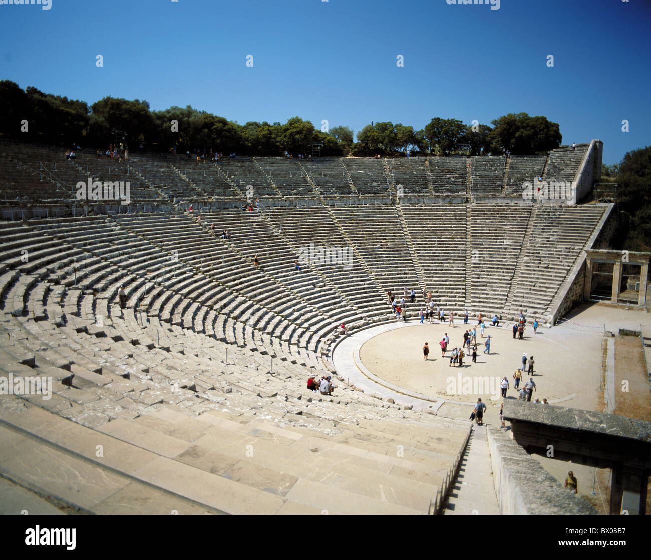 antik antike antike Epidaurus Griechenland griechisch griechische Theater historische Peleponnes Schweiz Stockfoto