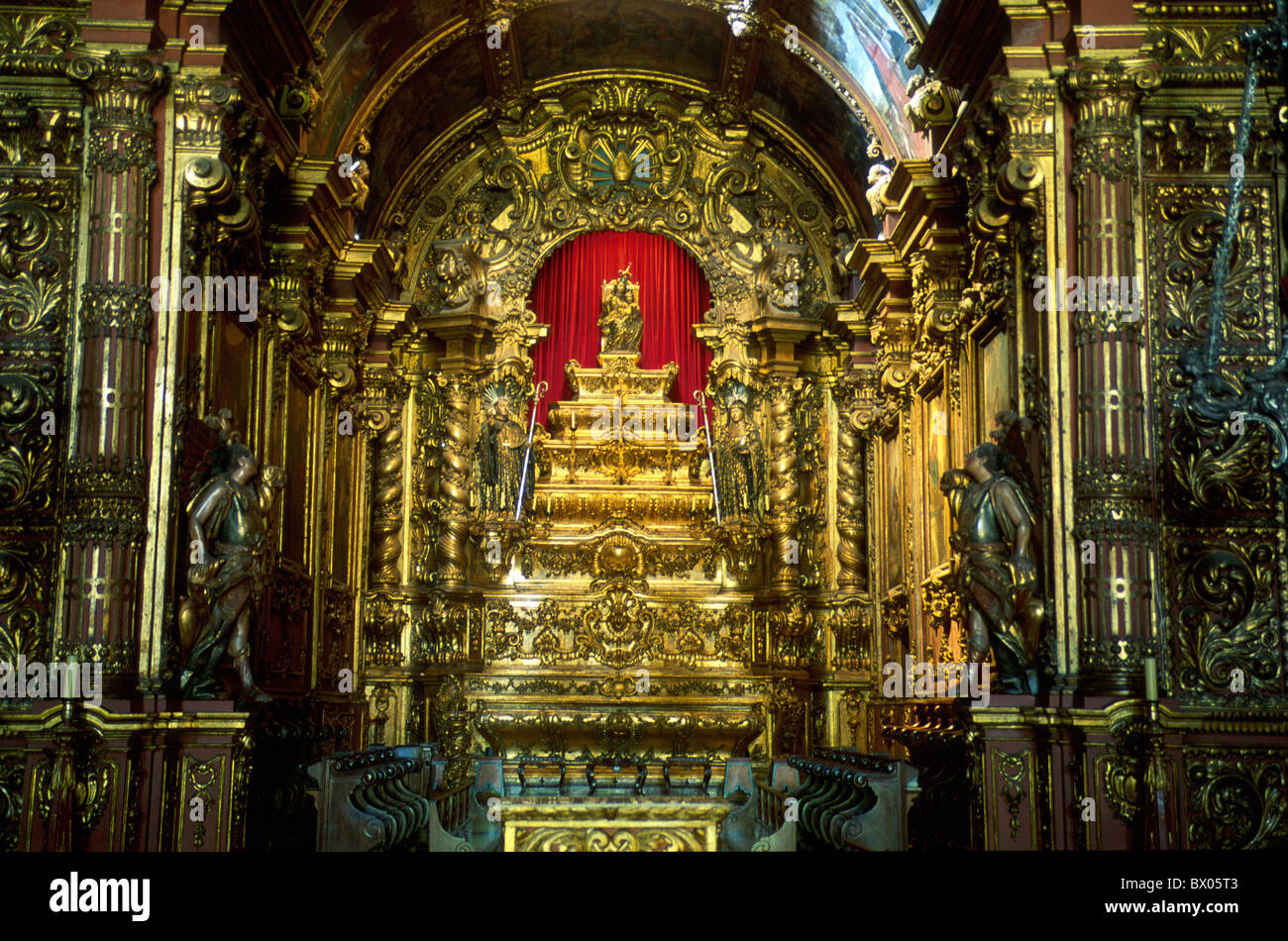 Altar Brasilien Südamerika Kirche Kloster Kultur Dekorationen Gold im Mosteiro Sao Bento religion Stockfoto