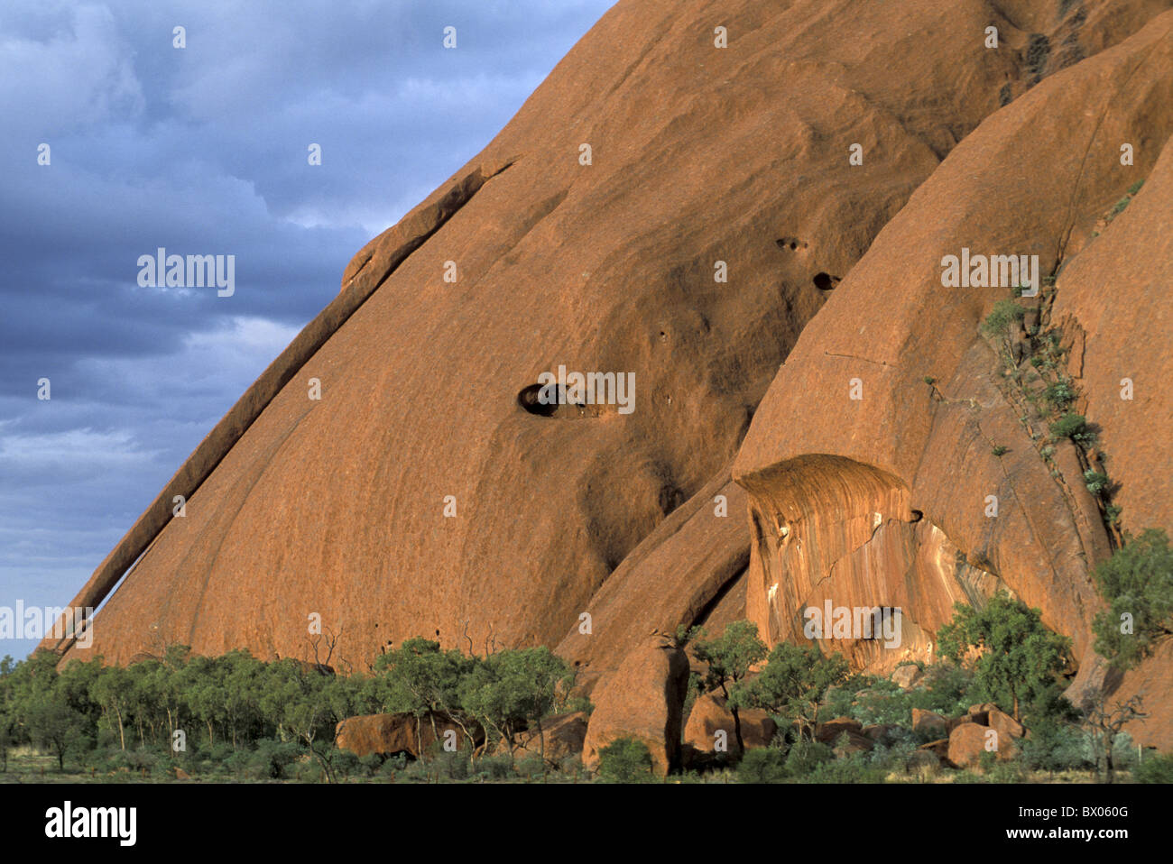 Detail Ayers Rock Northern Territory Park Felsen Uluru Nationalpark in Australien Stockfoto