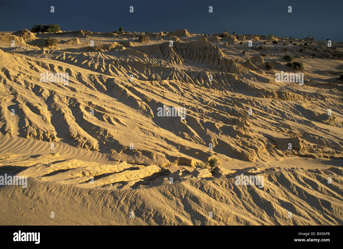 Australien Wüste Formen Mongo Nationalpark Stimmung New-South.Wales Park Sand Formen Strukturen Wände der Chin Stockfoto