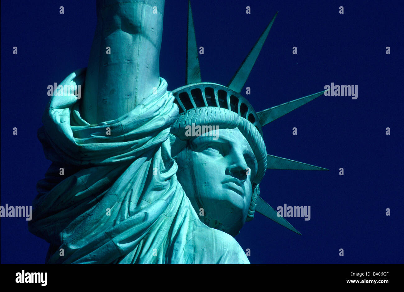 Detail New York Statue of Liberty USA Amerika Vereinigte Staaten Stockfoto