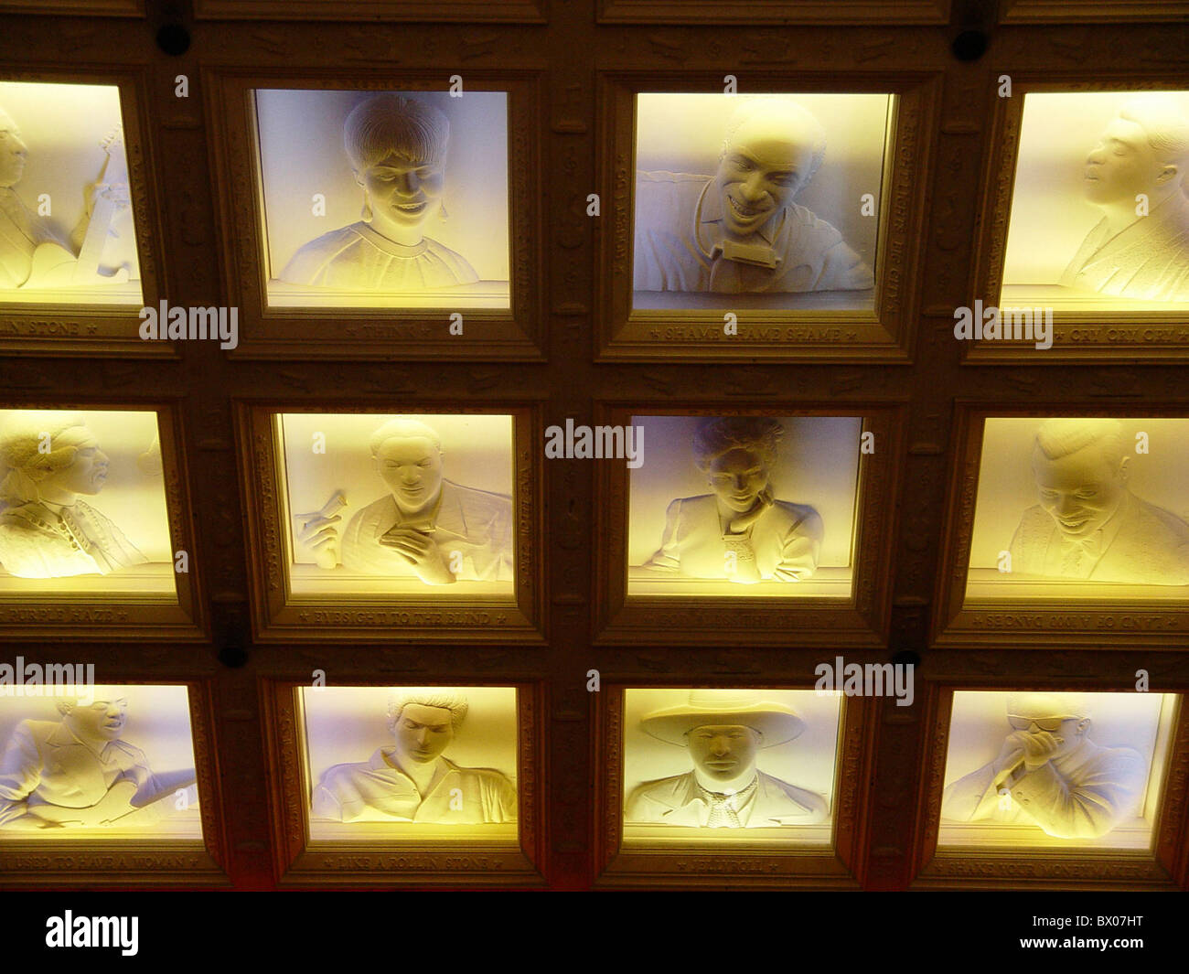 Blues club Cover Dekor Dekor Ausrüstungsfenster Institution Haus von innen leitet Legenden Louisiana Stockfoto