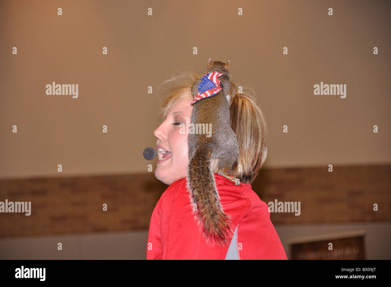 Twiggy Wasserski Eichhornchen Tiere Zeigen Auf Pet Expo Plano Texas Usa Stockfotografie Alamy