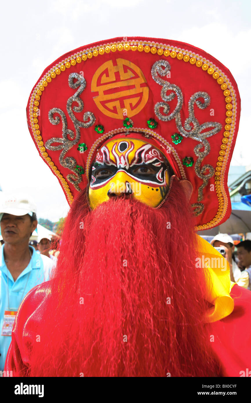 Darsteller bereiten Sie durchführen, während sie Huo, Cheung Chau, Hong Kong, China Stockfoto