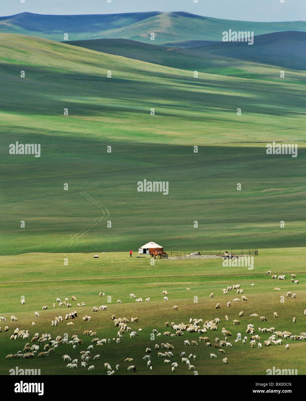 Evenkischen Menschen Siedlung im Sommer, alte Barag Banner Hulunbuir, autonomen Region Innere Mongolei, China Stockfoto