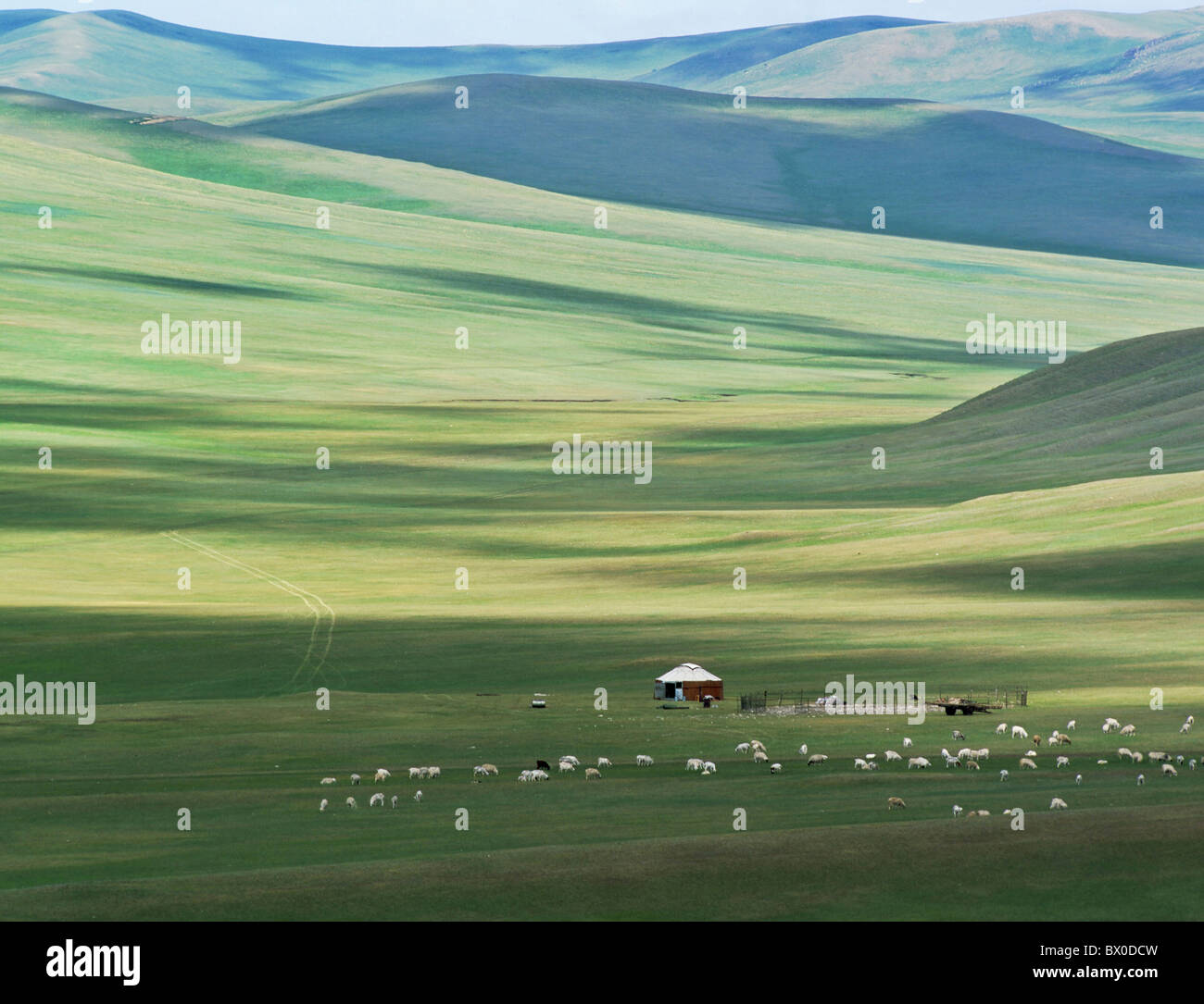 Evenkischen Menschen Siedlung im Sommer, alte Barag Banner Hulunbuir, autonomen Region Innere Mongolei, China Stockfoto