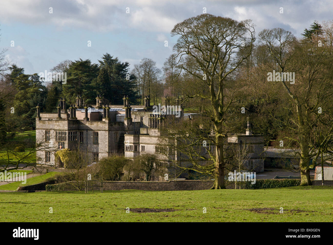 Tissington Hall, Tissington Dorf, Peak District National Park, Derbyshire, England Stockfoto