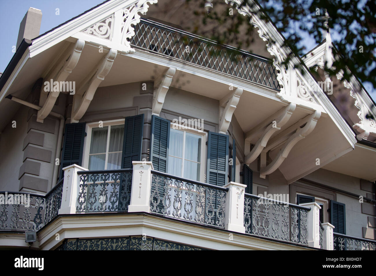 Koch-Mai/J. Eustis House, Garden District, New Orleans, Bestandteil einer National Historic Landmark in Louisiana. Stockfoto