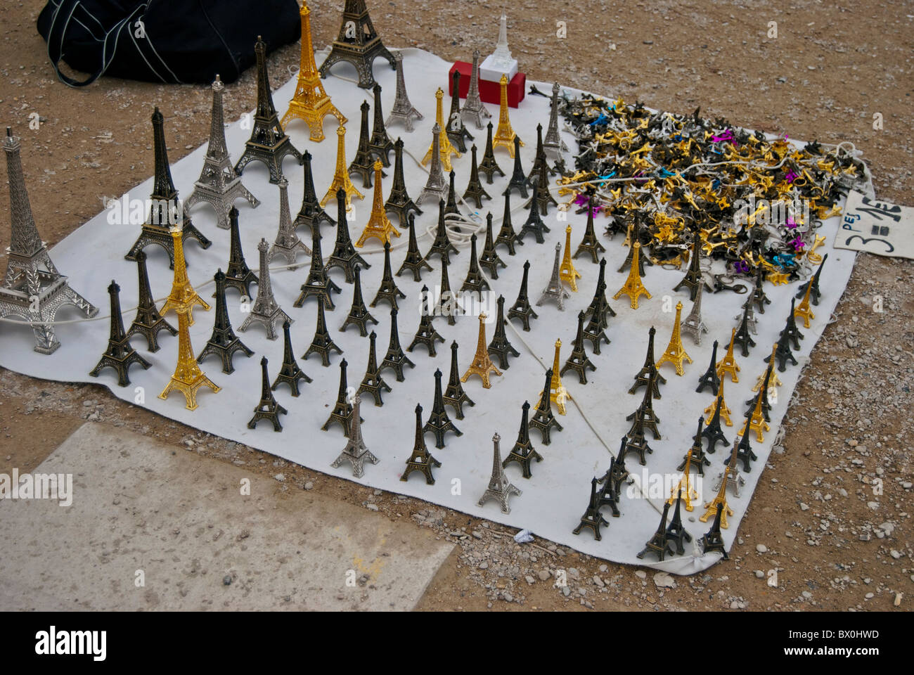 Eiffel Turm souvenirs Stockfoto